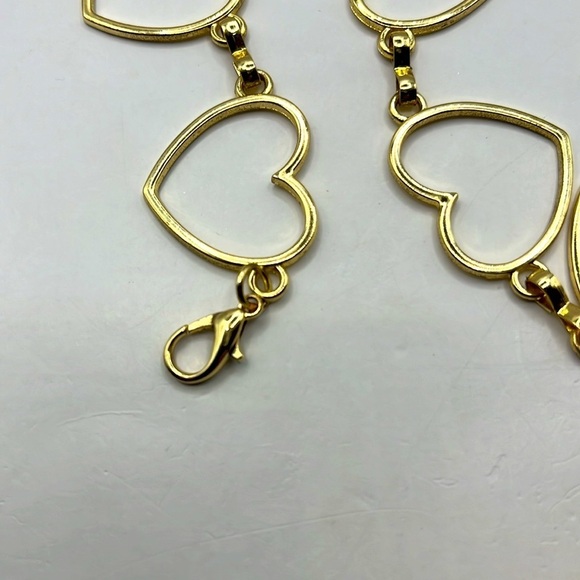 Heart chain Link Belt Adjustable Gold Tone. Hearts Love Boho Hippi Love Romance - Picture 10 of 12